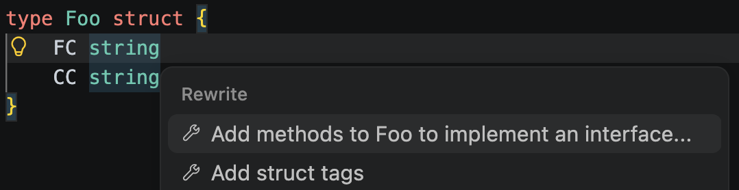 Before “Implement interface”